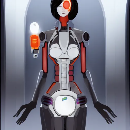 Prompt: GLaDOS as a human woman