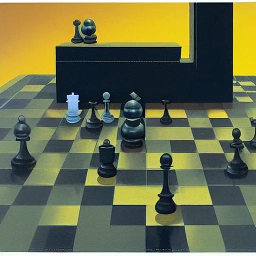 Prompt: a clean chessboard, Dan McPharlin, Ralph McQuarrie