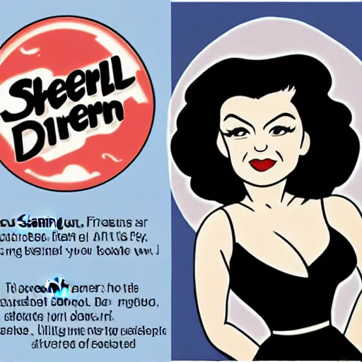 Image similar to sherilynn fenn 5 0 s diner cartoon