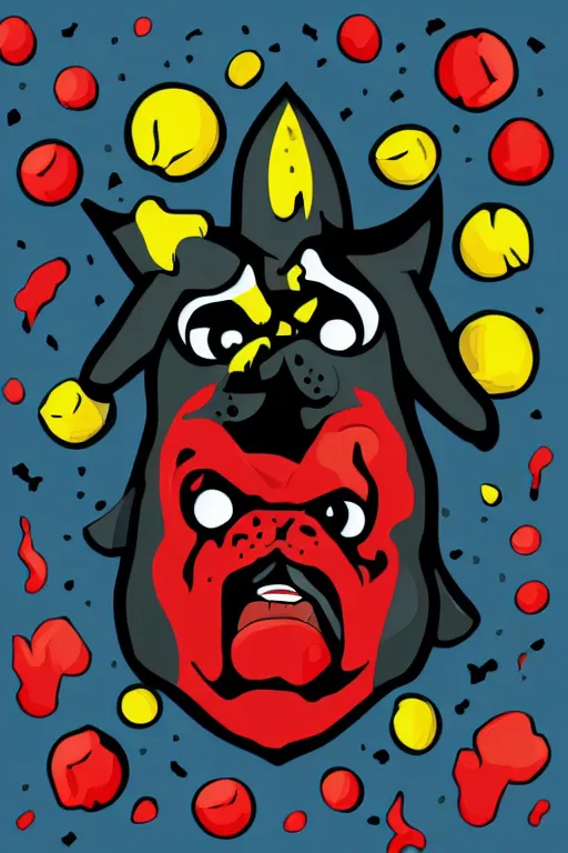 Evil pug, the devil, sticker, blood thirsty, spawn of | Stable ...