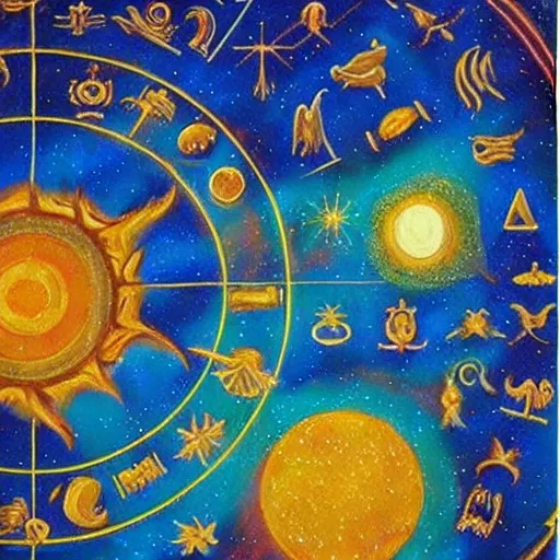 Image similar to “astrology oil panting”