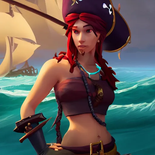 Image similar to jack the pirate mermaid on sea of thieves game avatar hero, behance hd by jesper ejsing, by rhads, makoto shinkai and lois van baarle, ilya kuvshinov, rossdraws global illumination