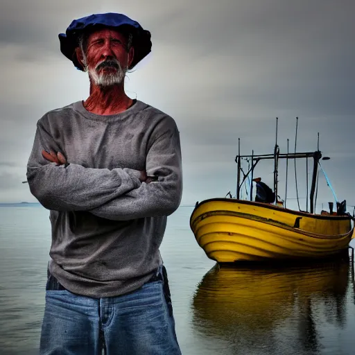 Image similar to portrait of a fisherman