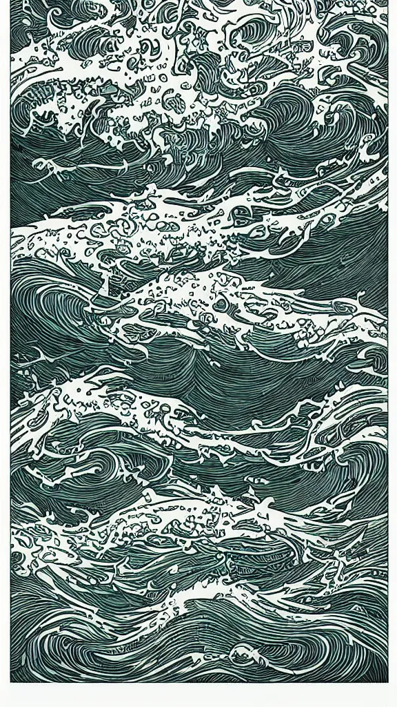 Image similar to mcbess, the sea by dan mumford