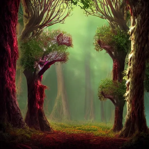 Prompt: fantastical forest in style of HD fantastical