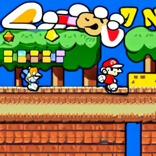 Image similar to paper mario on the n 6 4