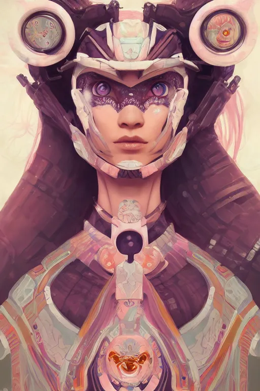 Prompt: symmetry!! portrait of blossom power puff girl! alien in the style of horizon zero dawn, machine face, intricate, elegant, highly detailed, digital painting, artstation, concept art, smooth, sharp focus, illustration, art by artgerm and greg rutkowski and alphonse mucha, 8 k