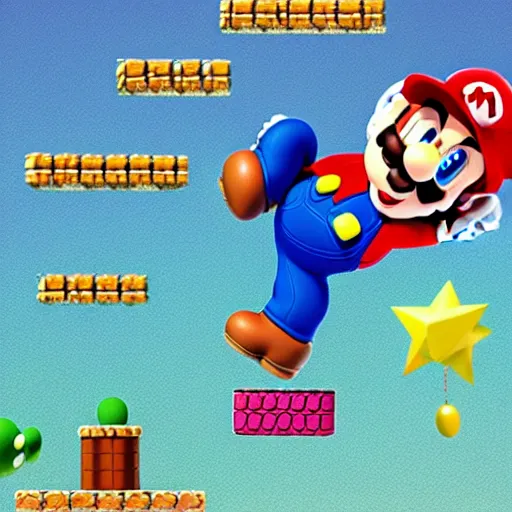 Image similar to super mario, liminal space