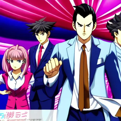 Prompt: phoenix wright, anime