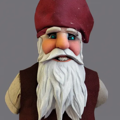 Prompt: a scraggly pirate gnome worn after days of travel on a pirate ship, white beard, realistic