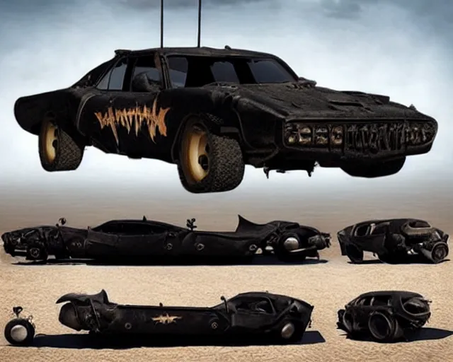 Image similar to mad max style bat mobile