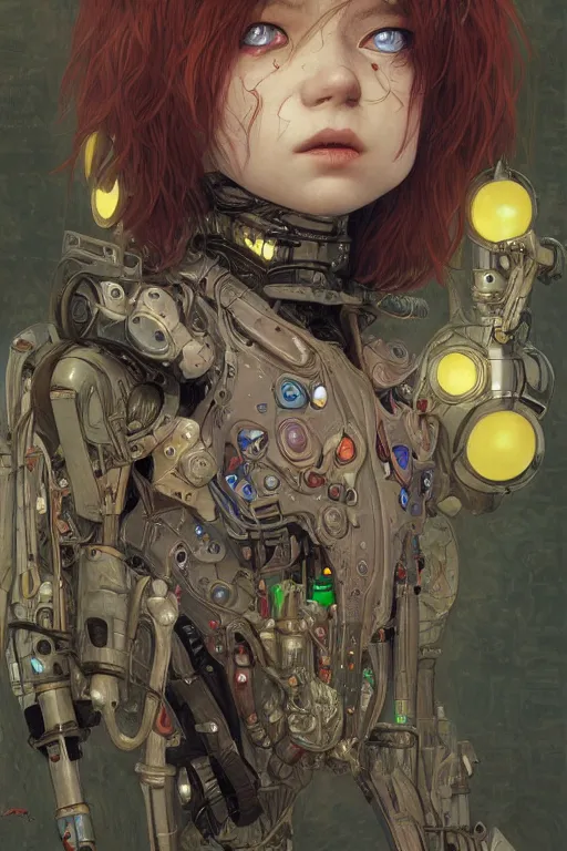 Prompt: portrait of beautiful young goblin, cyberpunk, Warhammer, highly detailed, artstation, illustration, art by Gustav Klimt and Range Murata and Ilya Kuvshinov and Sakimichan