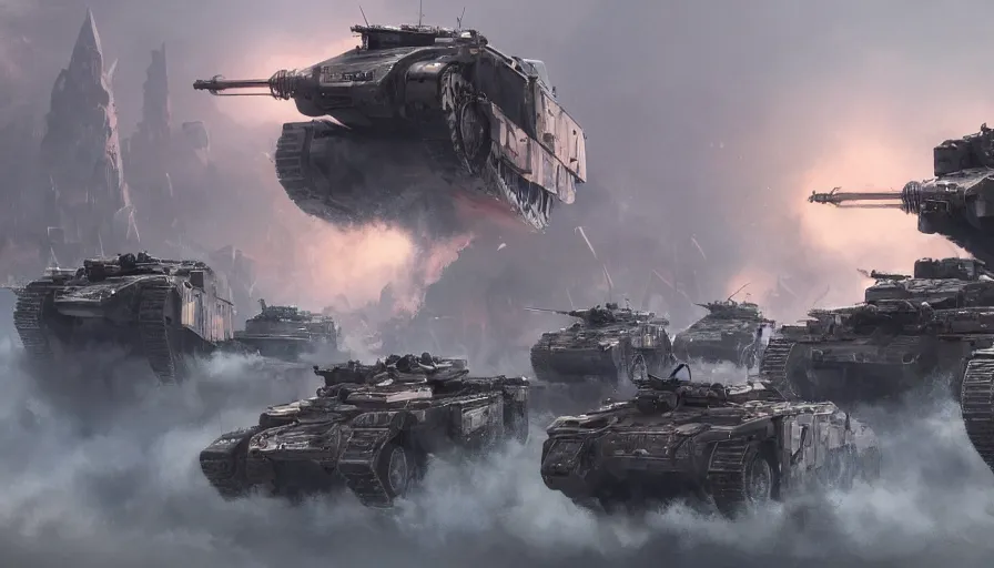 Prompt: troops fleeing of humongous tanks on the field, hyperdetailed, artstation, cgsociety, 8 k