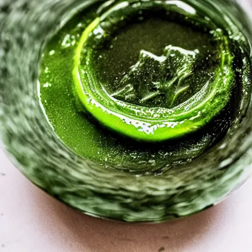 Image similar to close up high resolution photo of slime, very tasty, food photography, instagram, trending