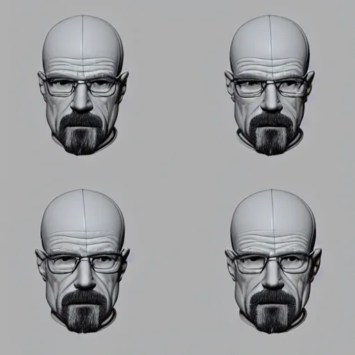 Image similar to just sold this 3 d model to a client. 3 d model of walter white. fully rigged, good topology