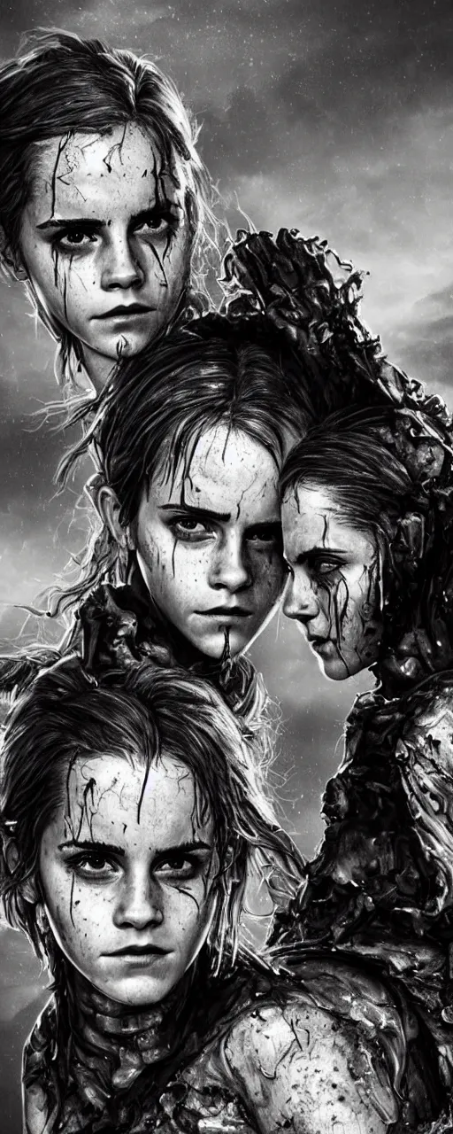 Image similar to Emma Watson conjoined closeup angry tired fighting yelling warface face fractal armour twinned conjoined sisters action poses dishevelled photorealistic portrait grimy sweating bloody oily wet face dirty t-shirt and torn jeans in broken biomechanical fractal armour abandoned exploding sci-fi gas station, dark and dim atmospheric smog trending on artstation 8k matte painting, dramatic lighting, dramatic shadows professional photograph by David Bailey あぶみずりの川 あげまき あげまきのかん あごのおべんり あいびき 相田かなもの あか あこだなりばち アート あさ あさの葉ぐさり あせ流しのあなちょきんちょつがいちょつがいくぎD だくあくまだいしゃぐちだいみょうだんがえどどど丸Eえぼしえぼしなりばち江戸江川えみめん越中棒越中ハイダテ越中じころええちゅうすねあて越中ずなりばちF吹返しふくべふくりんふせぐみふすべがわGがしらがたり現代月山じころ御舞道 御所山群馬軍船 グルは具足具足 御用Hハチ ハチガネ八幡座 ヒモハチつけの板 ハイダテハクハツメン ハナハナガミブクロハンボハプリハライダテダイ ハラマキハリカケ ハリカケバチヒロ ソデ ヒシ ヌイ ヒシ ヌイ ノ イタ ヒシ ヌイ ドウ ヒシ トウジ ヒシ トジ ドウ ヒシ トジ ホトケ ドウ ヒタイ アテ ヒツ ホアテ ホドク ハイダテ 本 伊予 印 本こざね ほしほしばち