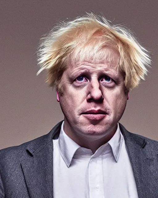 Prompt: Photo portrait of Boris Johnson as a soundcloud rapper