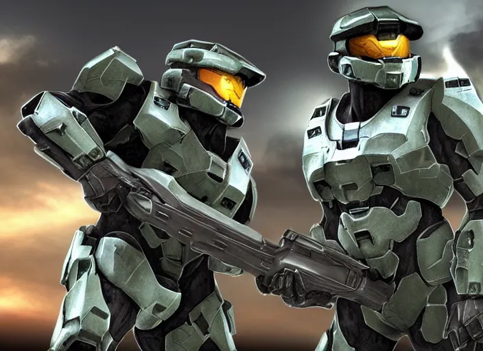 Image similar to halo 2 render by blur studios. winner.