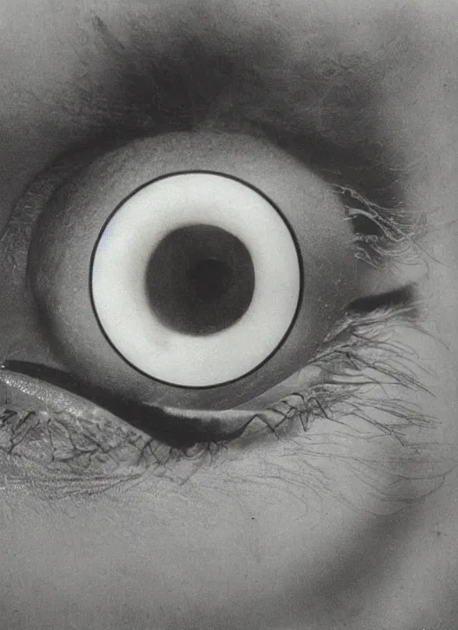 Image similar to Portrait of a eye antropomorphe, surreal photography by Man Ray