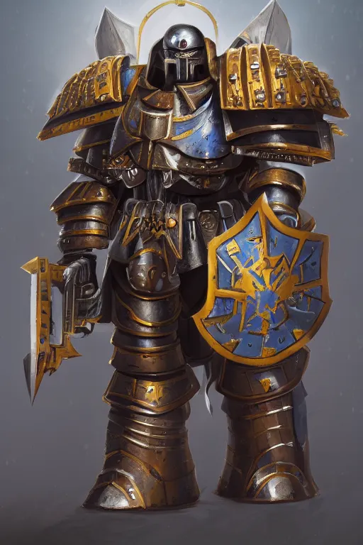 Image similar to armor portrait heros warhammer 4 0 k horus heresy fanart - the primarchs emperor by johannes helgeson animated with vfx concept artist & illustrator global illumination ray tracing hdr fanart arstation zbrush central hardmesh 8 k octane renderer comics stylized