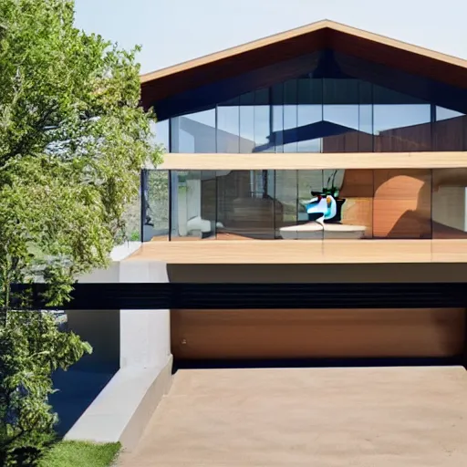 Image similar to a house designed by apple inc.