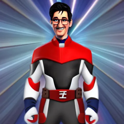 Image similar to Markiplier as Metroman from MegaMind