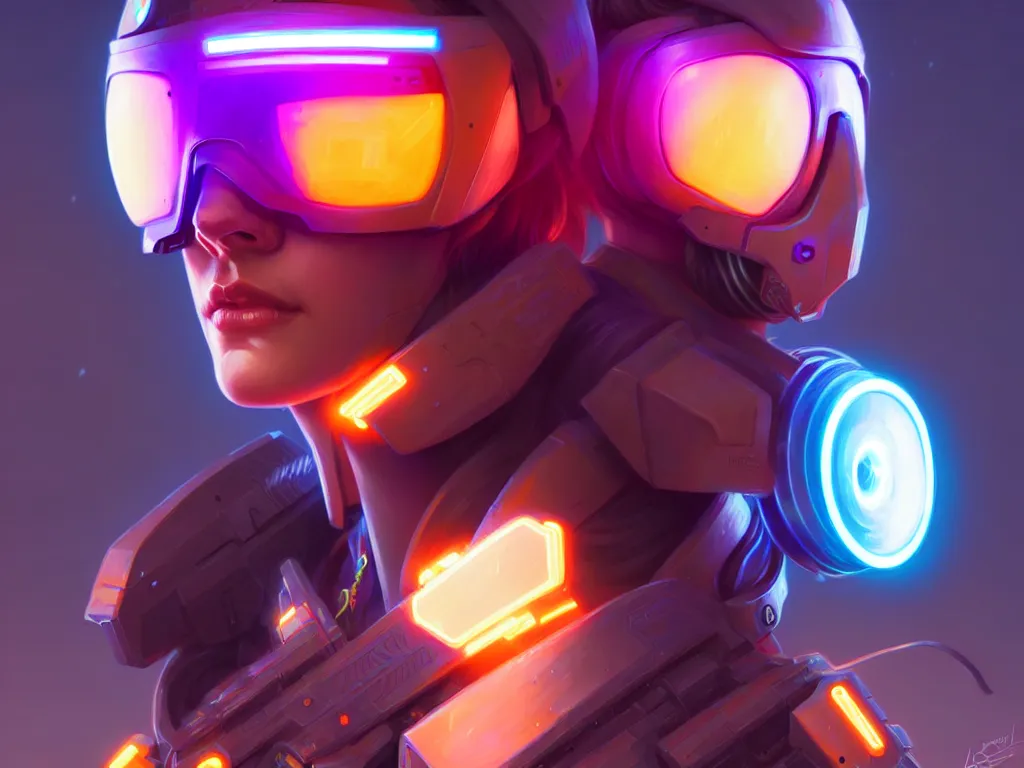 Prompt: portrait neon cyberpunk tracer hacker, helmet, desert, armored, highly detailed, digital painting, face detail, sharp focus, art, illustrations by loish and ayanamikodon and irakli nadar and rossdraws and wlop