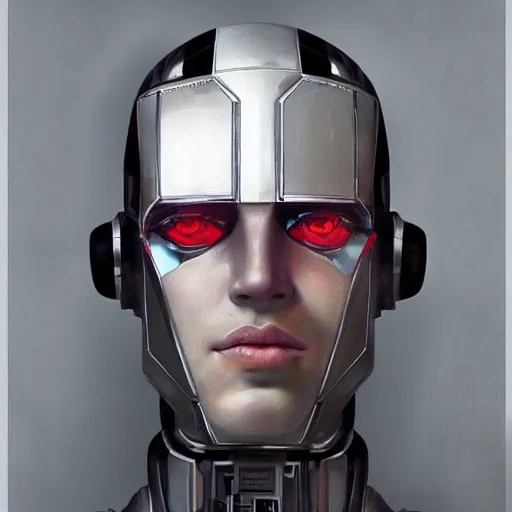 Prompt: robot gigachad, trending on artstation, digital art, realistic, by drew struzan