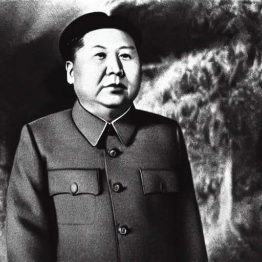 Image similar to chairman mao has a guest role in wizard of oz, movie still, realistic, sharp focus, 8 k high definition, insanely detailed, intricate, elegant