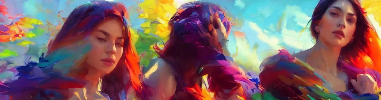 Image similar to wonderful colorful facebook banner. epic cinematic hyperrealism masterpiece. realistic poster with shaded lighting by craig mallismo, artgerm, jeremy lipkin and michael garmash, unreal engine, radiant light, detailed and complex environment, digital art, art station trends, detailed faces, detailed eyes