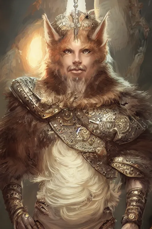 Prompt: A portrait of a god of cat ,D&D, fantasy, highly detailed, digital art, artstation, smooth, sharp focus, fantasy illustration, art by Peter Tang and artgem and Alina Ivanchenko and Hirokazu Yokohara and Kago Shintaro