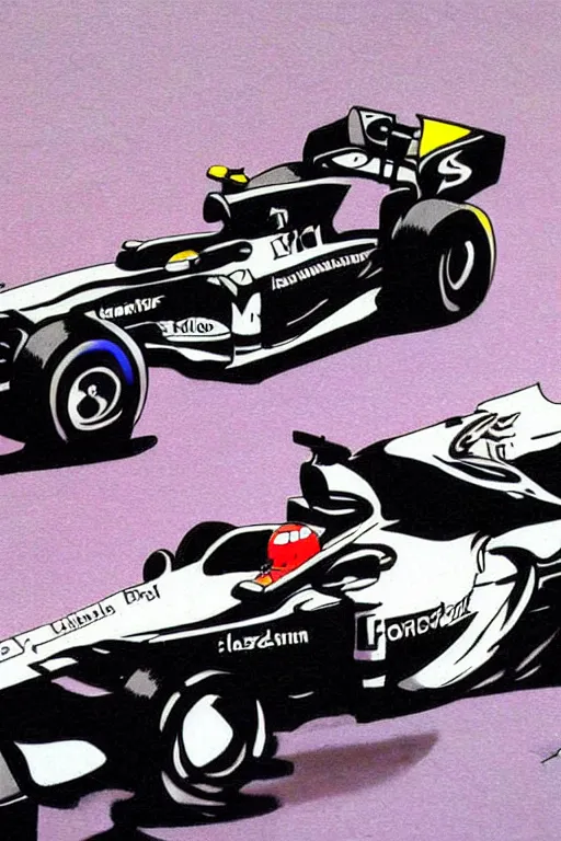 Image similar to nazrin driving a f 1 car, high detail,