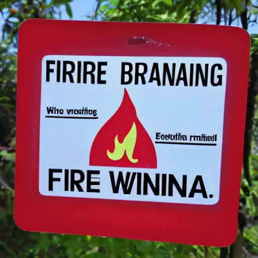 Image similar to fire warning label