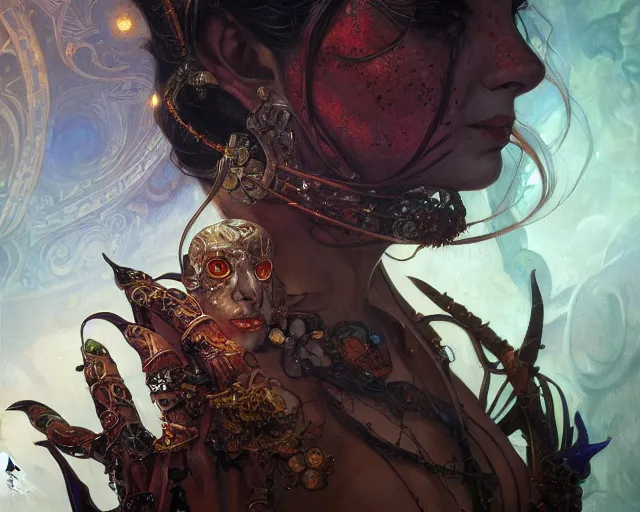 Prompt: photography of clive barker, deep focus, d & d, fantasy, intricate, elegant, highly detailed, digital painting, artstation, concept art, matte, sharp focus, illustration, hearthstone, art by artgerm and greg rutkowski and alphonse mucha