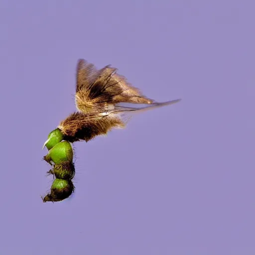 Prompt: a wesp flying onto basil