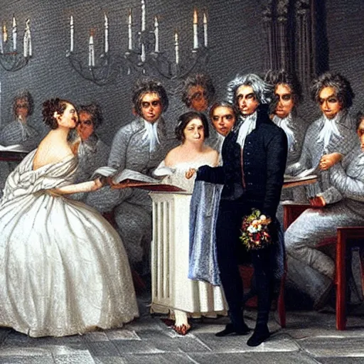 Prompt: beethoven getting married