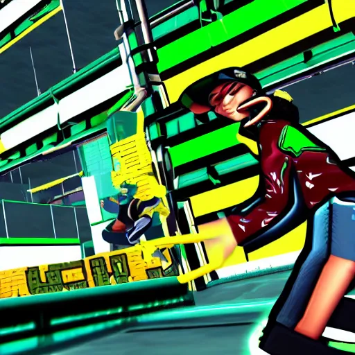 Prompt: Jet Set Radio Future sequel screenshot, HD