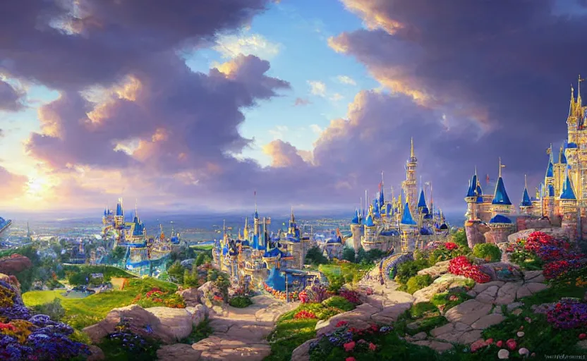 Image similar to vast view of the holy magic kingdom by vladimir volegov and alexander averin and peder mørk mønsted and adrian smith and raphael lacoste