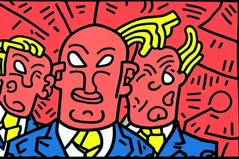 Image similar to better call saul art by keith haring