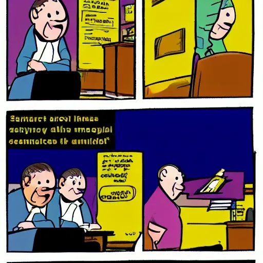 Image similar to comic strip about office ce fovererace