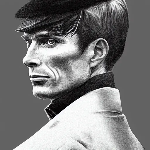 Image similar to a portrait of cillian murphy as tommy shelby, atlantis background, highly detailed, realistic face, digital art, epic, fantasy, in the style of Benjamin Springer, sharp, artstation