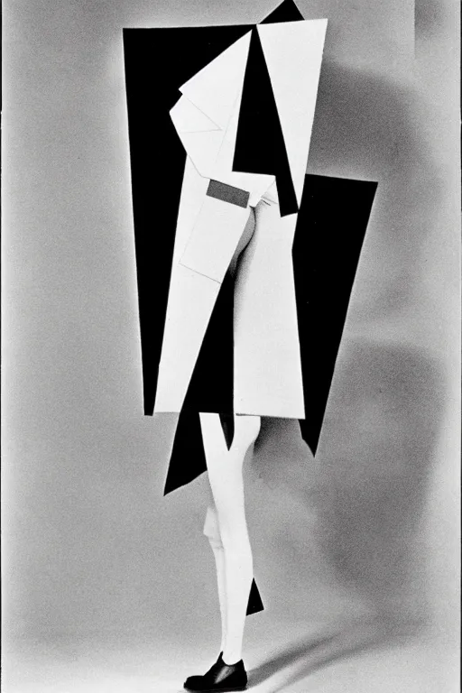 Image similar to avant garde fashion photoshoot by el lissitzky kazimir malevich