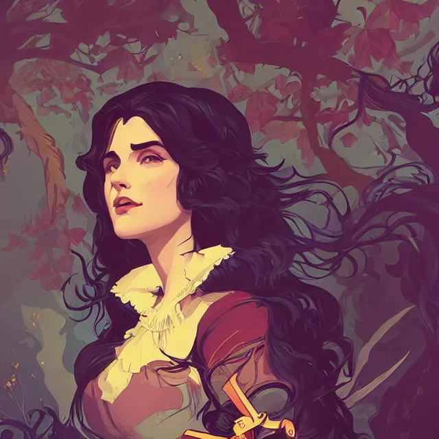 Prompt: a beautiful vector painting of yennefer of vengerberg by sachin teng and pascal blanche and alphonse mucha and victo ngai and josan gonzalez. film noirs, brush stroke, vibrating colors, hyper detailed. octane render. trending on artstation