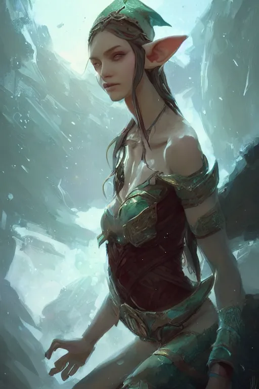 Prompt: A beautiful Elf woman by WLOP, greg rutkowski and ross tran