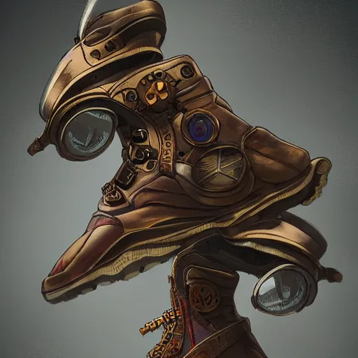 Image similar to sneaker concept art, steampunk, sharp focus, illustration, concept art by tooth wu