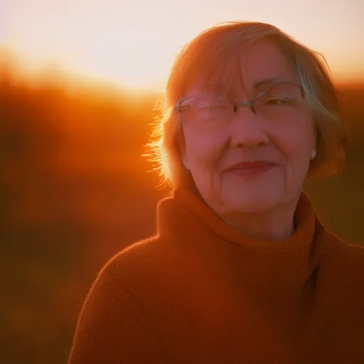 Image similar to beautiful hyperdetailed photograph of your mom, golden hour, soft focus, medium shot, 8 k, portra 4 0 0