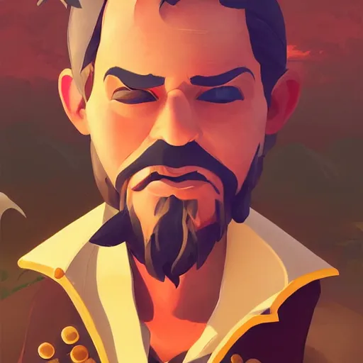 Image similar to painting jack the pirate on sea of thieves game avatar hero smooth face median photoshop filter cutout vector behance hd by jesper ejsing, by rhads, makoto shinkai and lois van baarle, ilya kuvshinov, rossdraws, illustration, art by ilya kuvshinov and gustav klimt