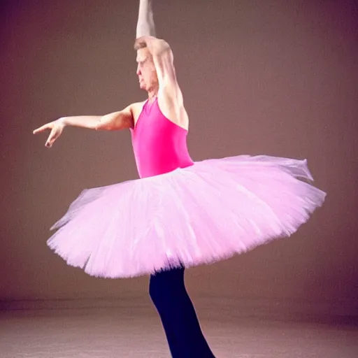 Prompt: Donald Trump as a ballerina, pink tutu