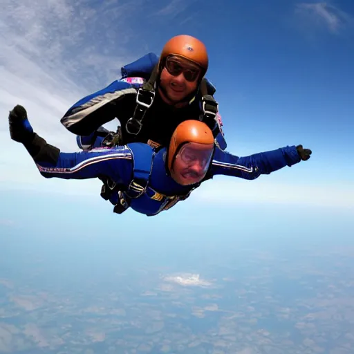 Image similar to sky diving in space, pov,