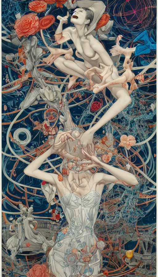 Image similar to the two complementary forces that make up all aspects and phenomena of life, by James Jean